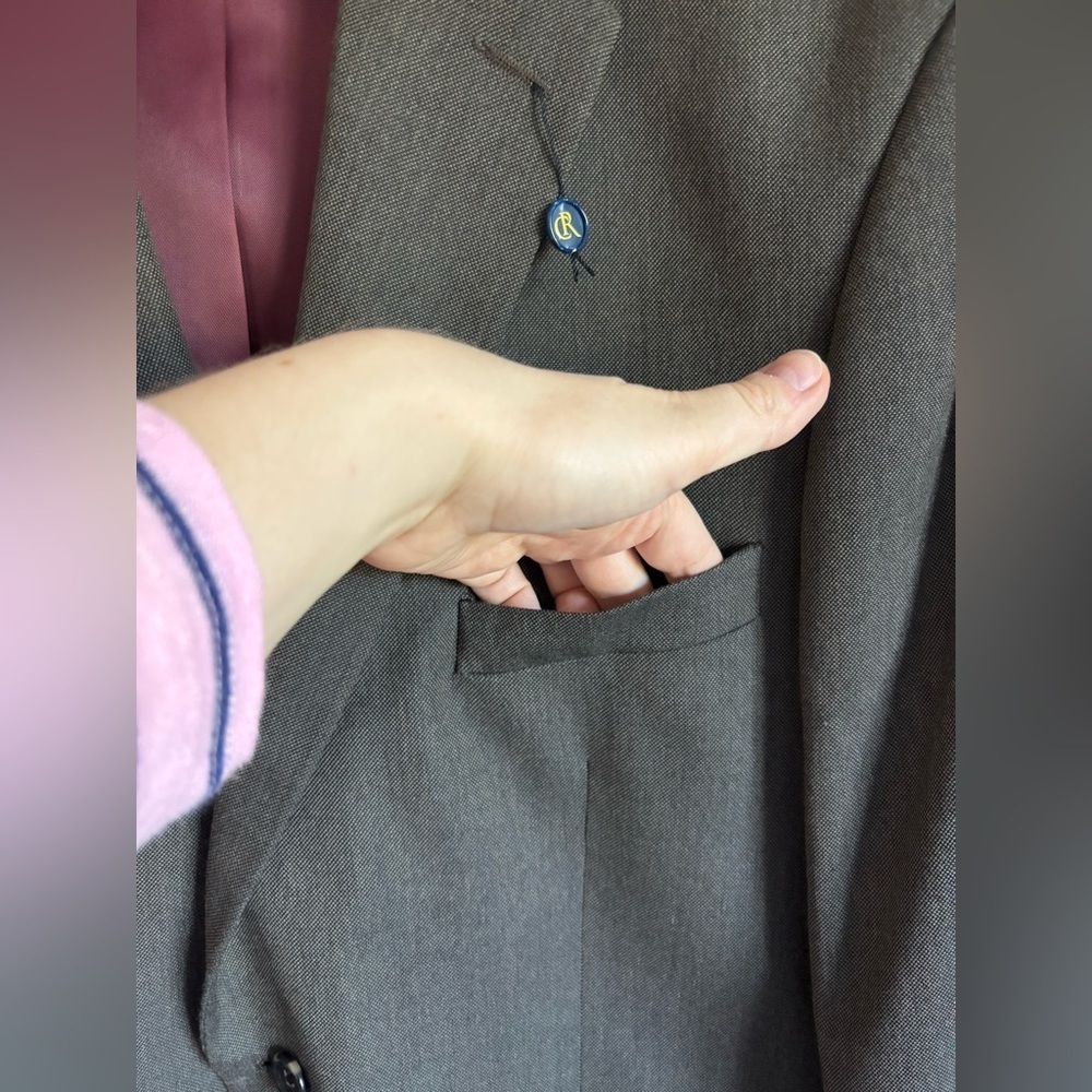 New Club Room Men's Classic-Fit Stretch Suit Blazer Jacket Size 42 L Brown - Picture 3 of 16
